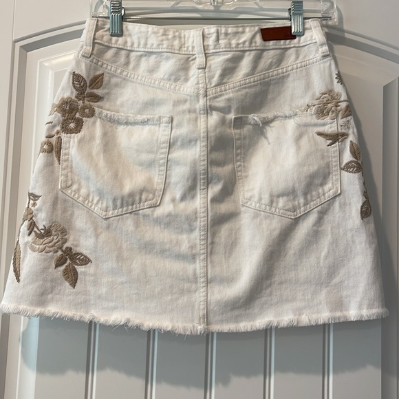 Abercrombie & Fitch‎ Zoe Vintage A-Line White Floral Embroidered Skirt 26 2R - Picture 5 of 10